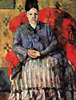 Paul Cezanne : Potrait of Mme Cezanne in Red Armchair